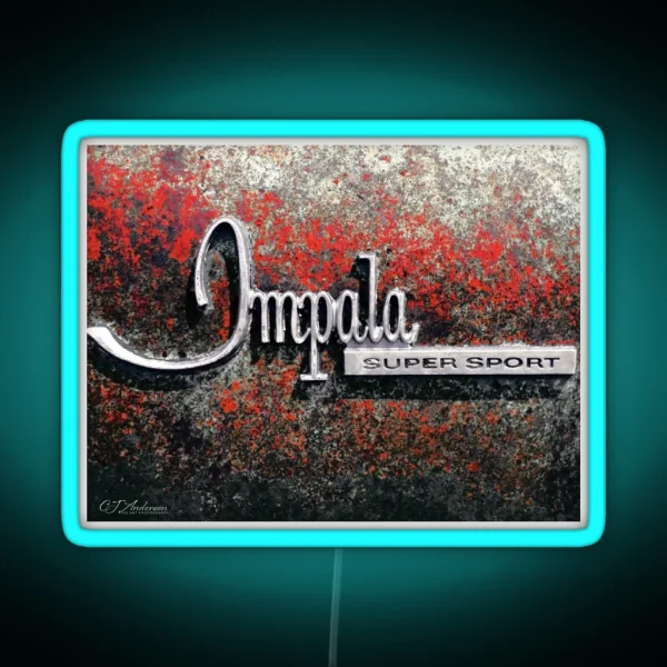 Impala Super Sport Car Emblem RGB Neon Sign