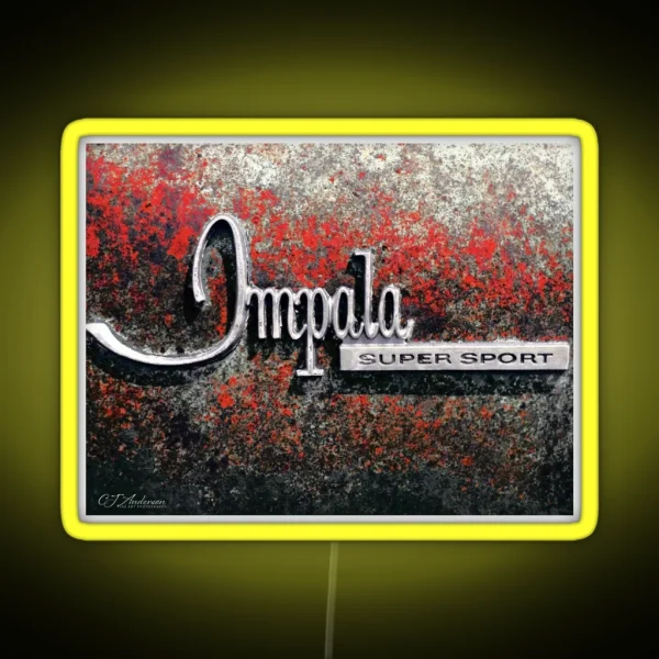 Impala Super Sport Car Emblem RGB Neon Sign