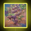 Impressionist Watercolor Wine Grapes Vines Painting Illustration Vine Vineyard Or Winery Wine RGB Neon Sign - Image 6