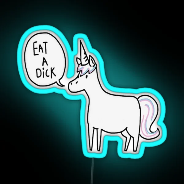 Inappropriate Unicorn RGB Neon Sign