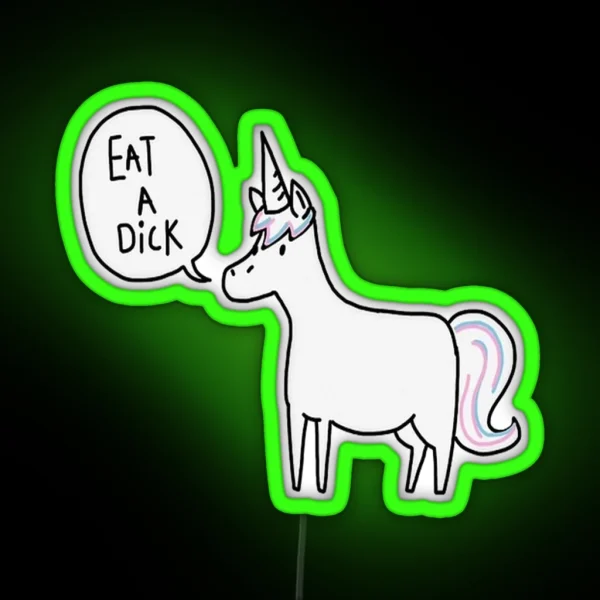 Inappropriate Unicorn RGB Neon Sign