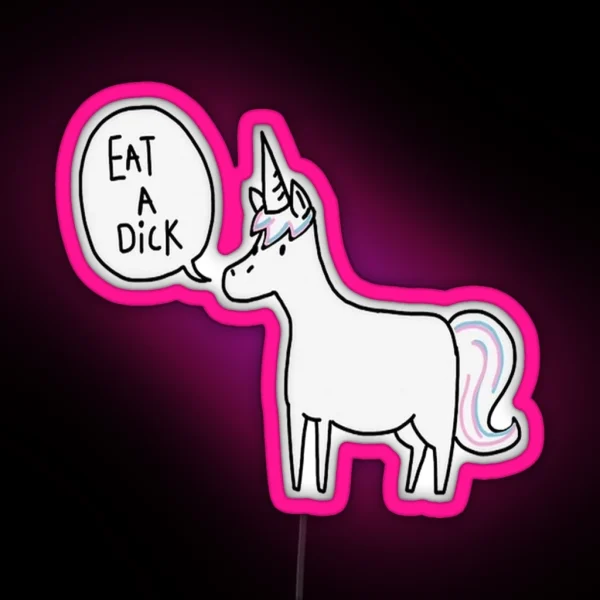 Inappropriate Unicorn RGB Neon Sign