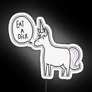 Inappropriate Unicorn RGB Neon Sign