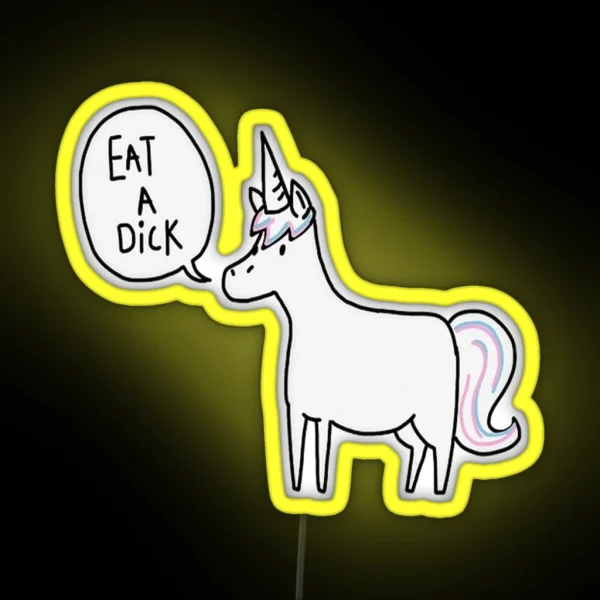 Inappropriate Unicorn RGB Neon Sign