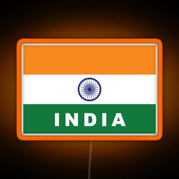 India Flag RGB Neon Sign
