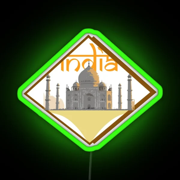 India RGB Neon Sign