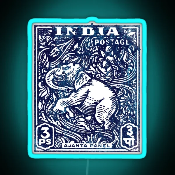 India Stamp RGB Neon Sign