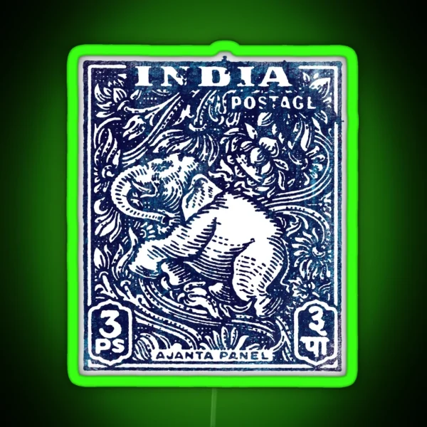 India Stamp RGB Neon Sign