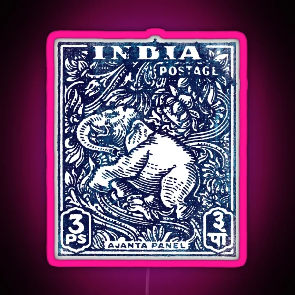 India Stamp RGB Neon Sign