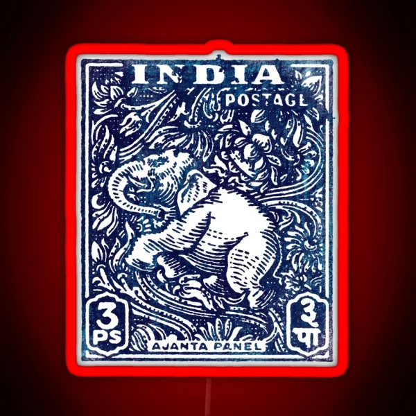 India Stamp RGB Neon Sign