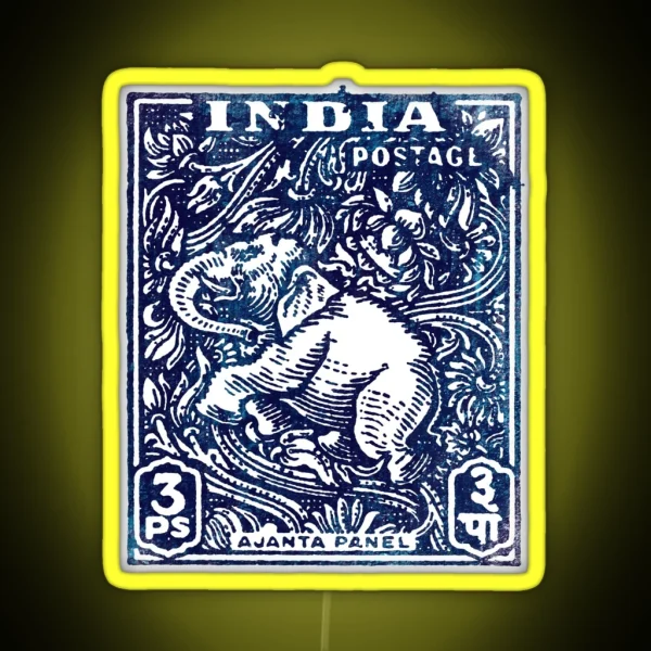 India Stamp RGB Neon Sign