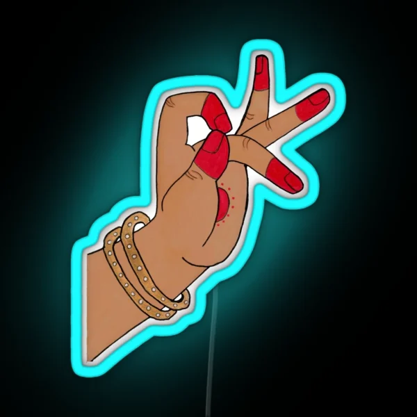 Indian Classical Dance Mudra RGB Neon Sign