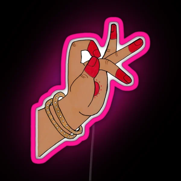 Indian Classical Dance Mudra RGB Neon Sign