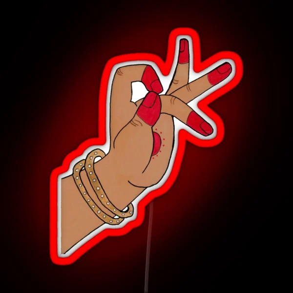 Indian Classical Dance Mudra RGB Neon Sign