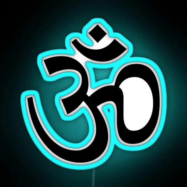 Indian Hindu Aum Om Symbol RGB Neon Sign