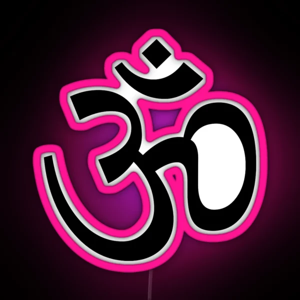 Indian Hindu Aum Om Symbol RGB Neon Sign