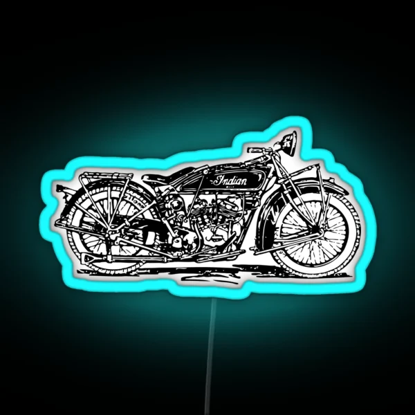 Indian Motorbike RGB Neon Sign