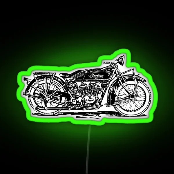 Indian Motorbike RGB Neon Sign