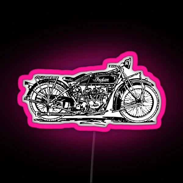 Indian Motorbike RGB Neon Sign