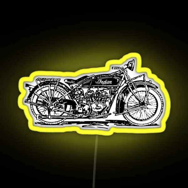 Indian Motorbike RGB Neon Sign