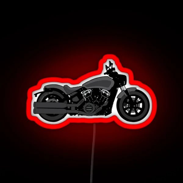 Indian Scout Bobber Bw RGB Neon Sign