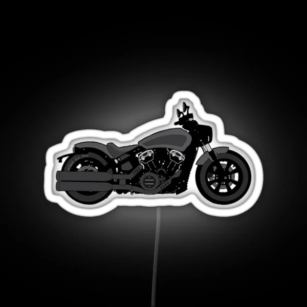 Indian Scout Bobber Bw RGB Neon Sign