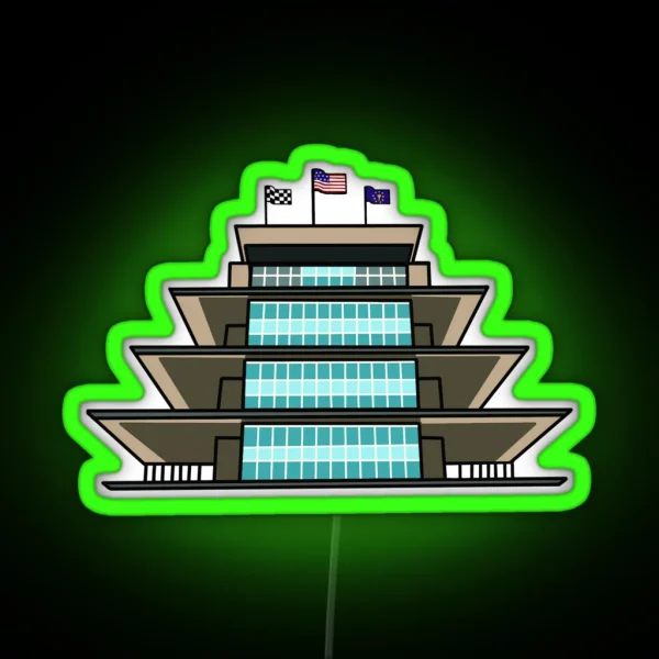 Indianapolis Motor Speedway Pagoda RGB Neon Sign