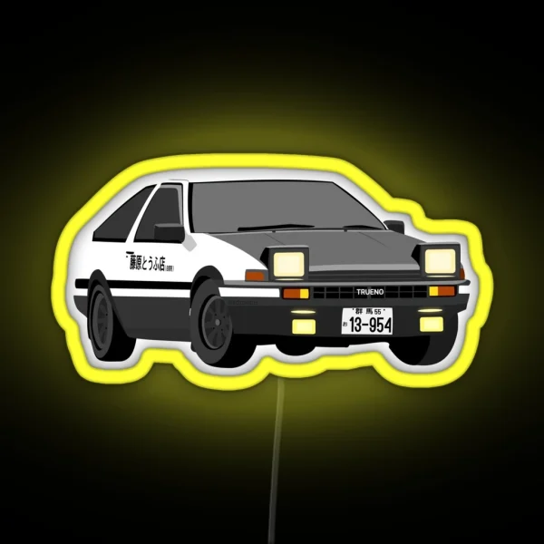 Initial D AE86 RGB Neon Sign