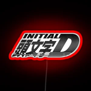 INITIAL D Dark Logo RGB Neon Sign