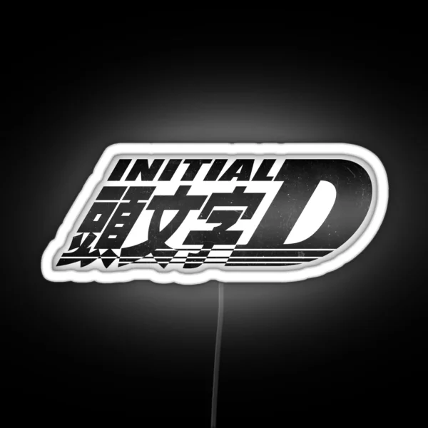 INITIAL D Dark Logo RGB Neon Sign