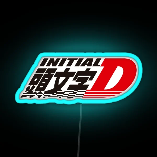 Initial D Logo RGB Neon Sign