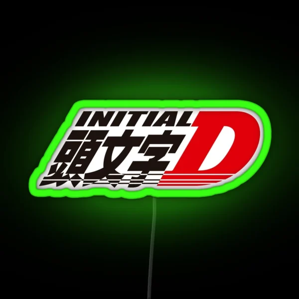 Initial D Logo RGB Neon Sign