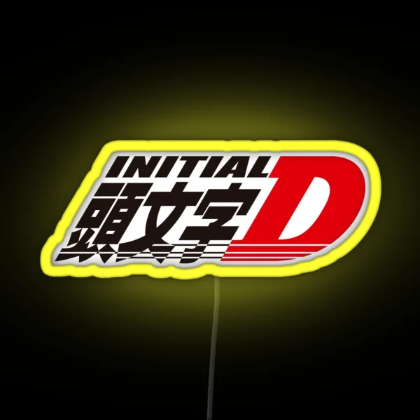 Initial D Logo RGB Neon Sign