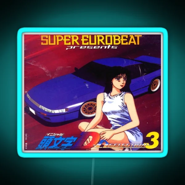 Initial D Mako Super Eurobeat Anime RGB Neon Sign