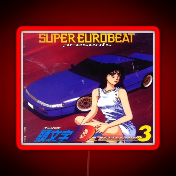 Initial D Mako Super Eurobeat Anime RGB Neon Sign