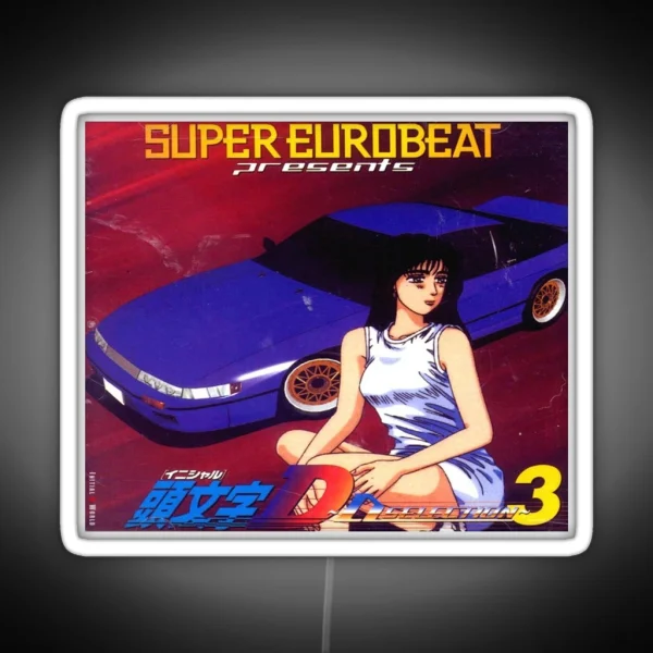Initial D Mako Super Eurobeat Anime RGB Neon Sign