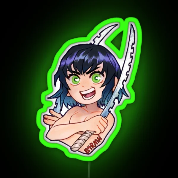 Inosuke Mask Off RGB Neon Sign