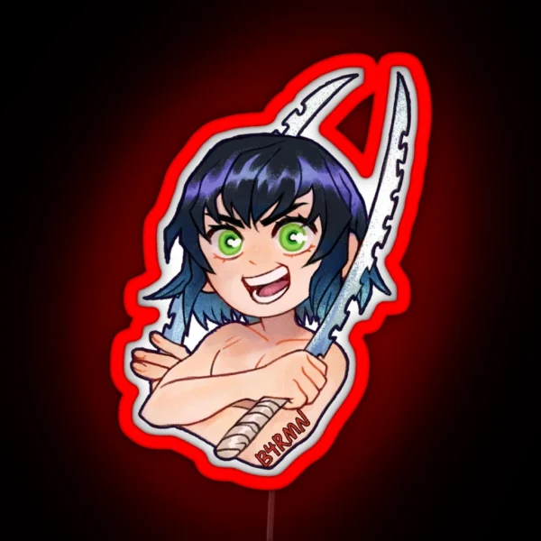 Inosuke Mask Off RGB Neon Sign