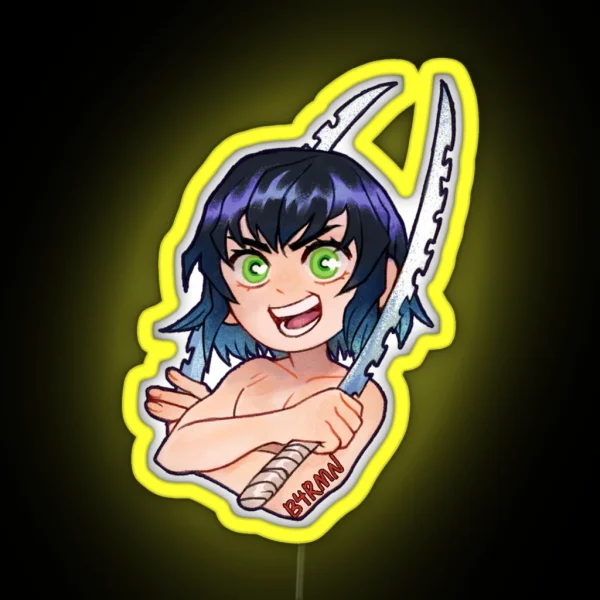 Inosuke Mask Off RGB Neon Sign