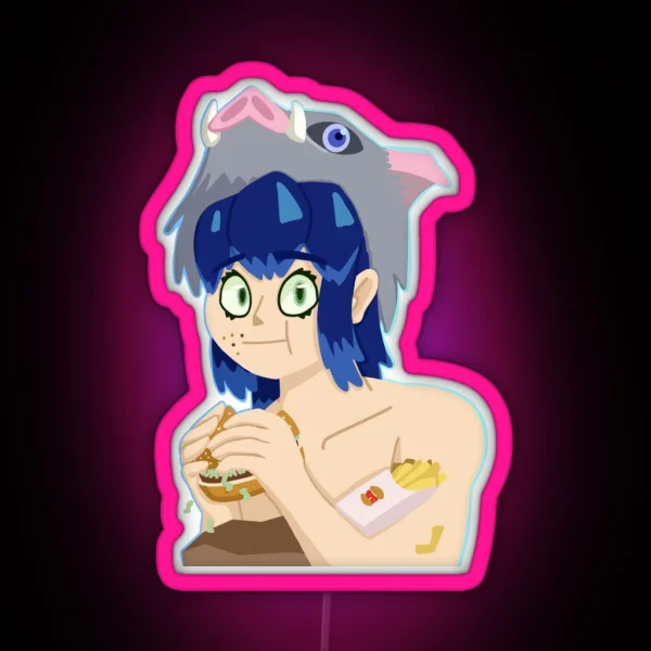 Inosuke With Whopper No Onion RGB Neon Sign