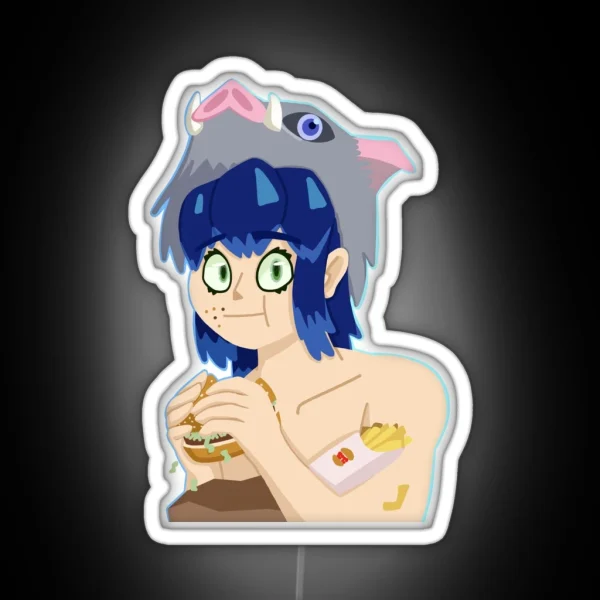 Inosuke With Whopper No Onion RGB Neon Sign