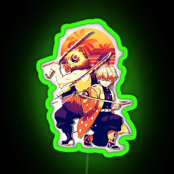 Inosuke X Zenitsu RGB Neon Sign