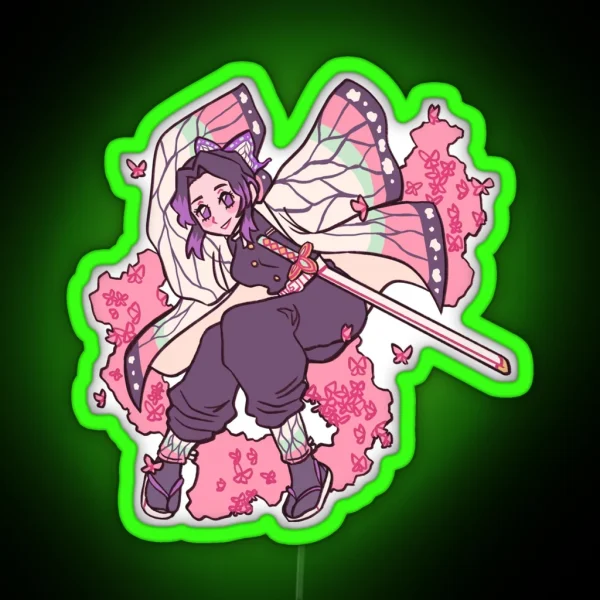 Insect Breathing Style Shinobu RGB Neon Sign