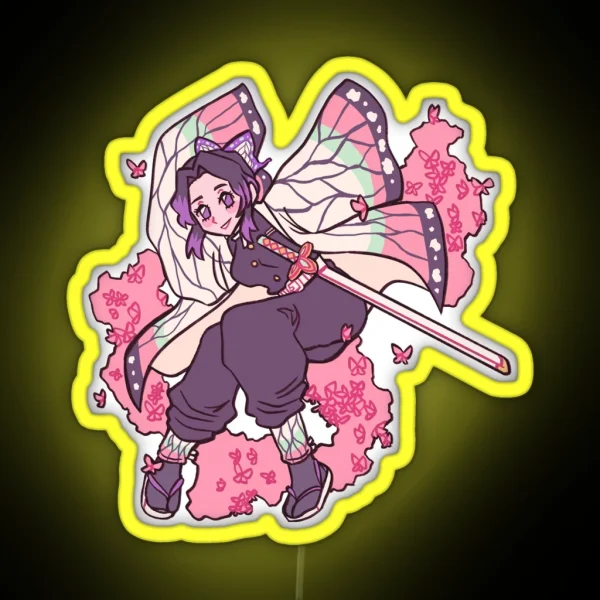 Insect Breathing Style Shinobu RGB Neon Sign