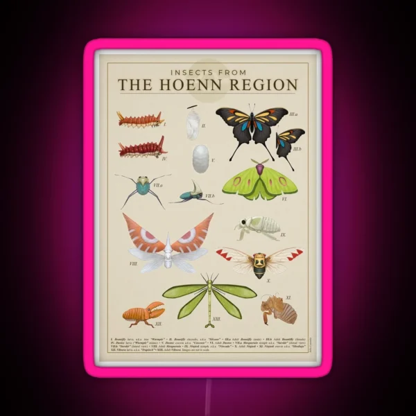 Insects From Hoenn RGB Neon Sign