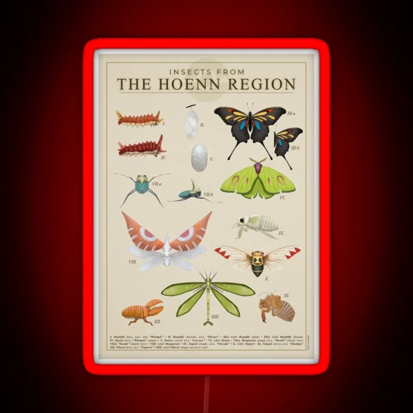 Insects From Hoenn RGB Neon Sign
