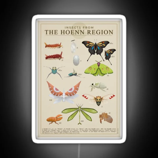 Insects From Hoenn RGB Neon Sign