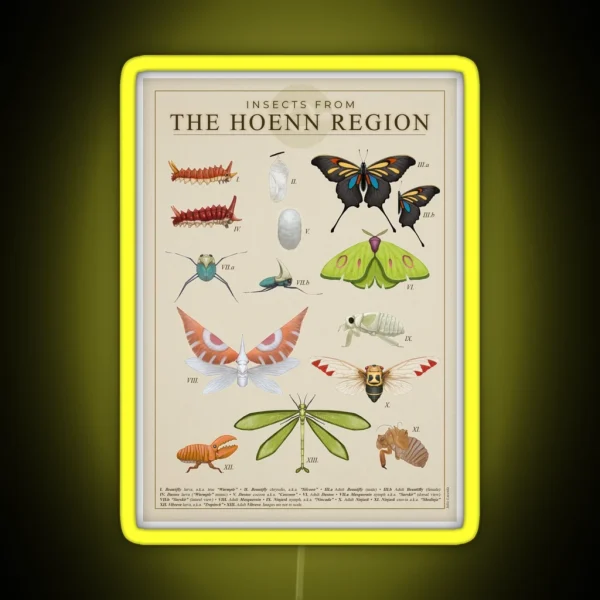 Insects From Hoenn RGB Neon Sign