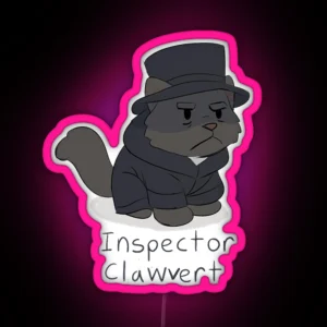 Inspector Javert Cat Pun RGB Neon Sign