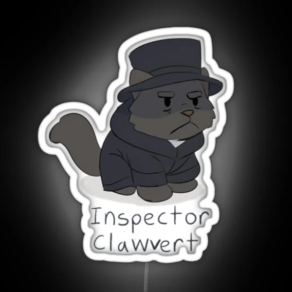 Inspector Javert Cat Pun RGB Neon Sign